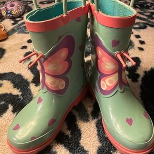 Butterfly rain boots